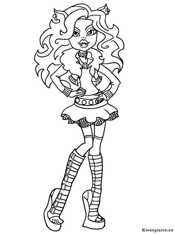 Monster high kleurplaat