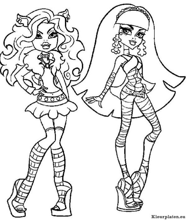 Monster high kleurplaten