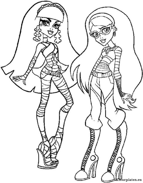 Monster high kleurplaat