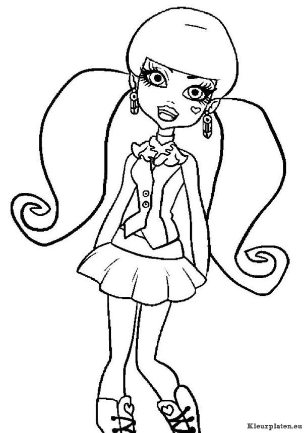 Monster high kleurplaat