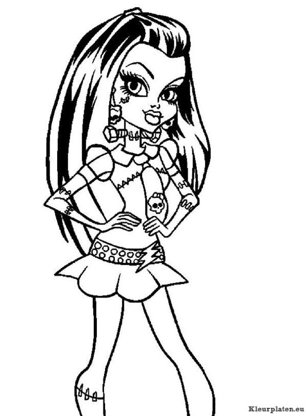 Monster high kleurplaat