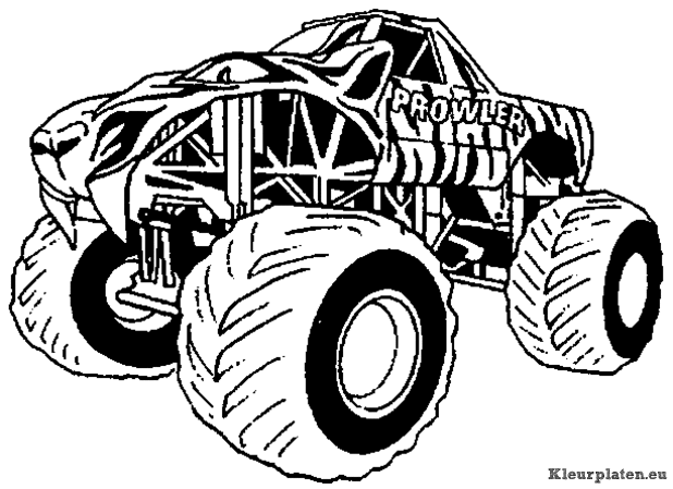 Monster trucks kleurplaten