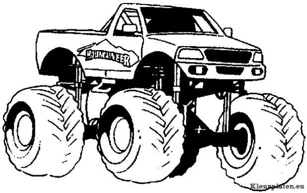 Monster trucks kleurplaten