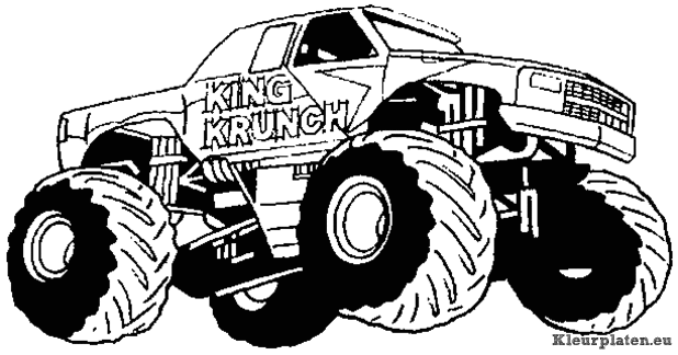 Monster trucks kleurplaten