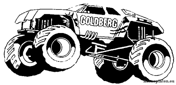 Monster trucks kleurplaten