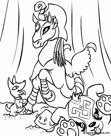 Neopets en de verloren woestijn kleurplaten