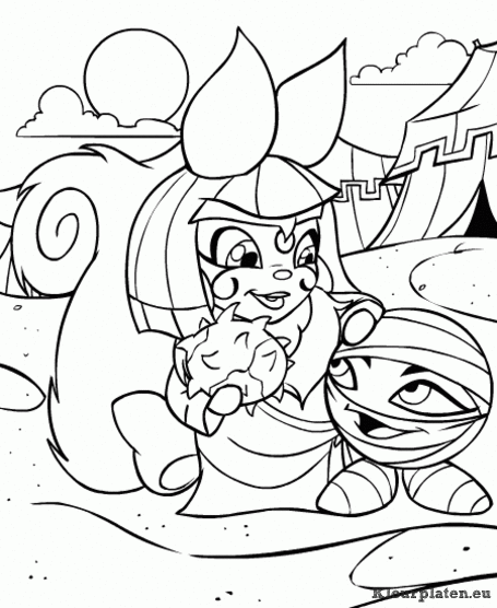 Neopets en de verloren woestijn kleurplaten