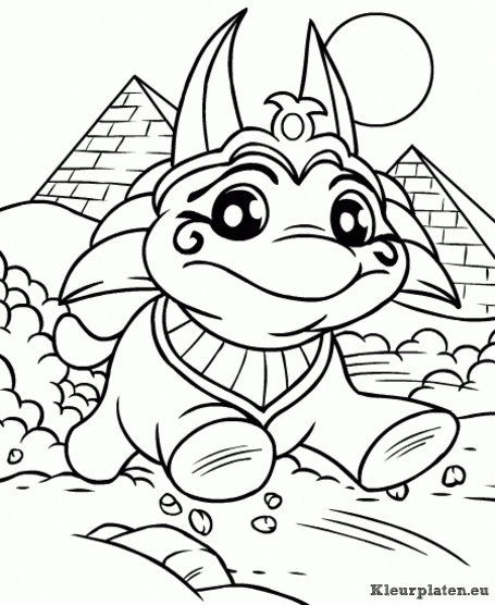 Neopets en de verloren woestijn kleurplaten
