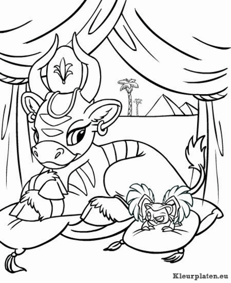 Neopets en de verloren woestijn kleurplaten