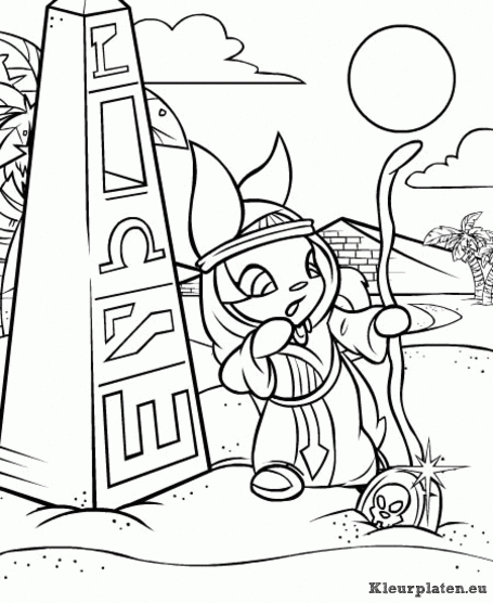 Neopets en de verloren woestijn kleurplaten