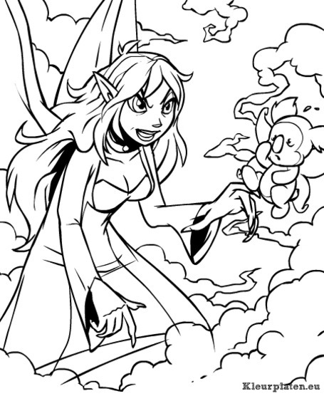 Neopets feeenland kleurplaten