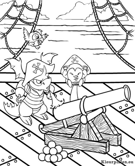 Neopets krawk eiland kleurplaten