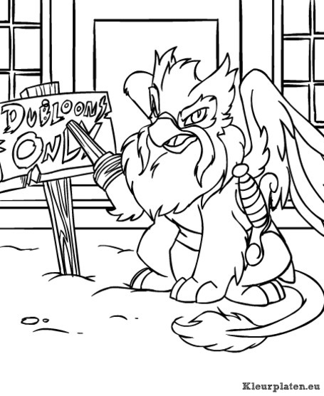 Neopets krawk eiland kleurplaten