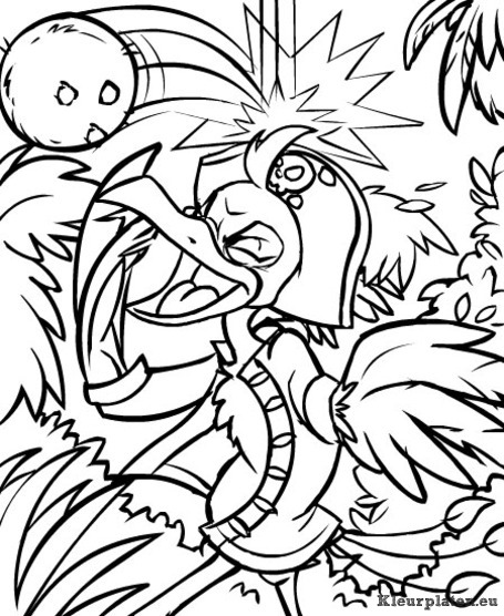 Neopets krawk eiland kleurplaten