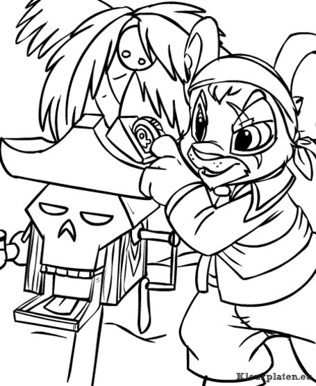 Neopets krawk eiland kleurplaten