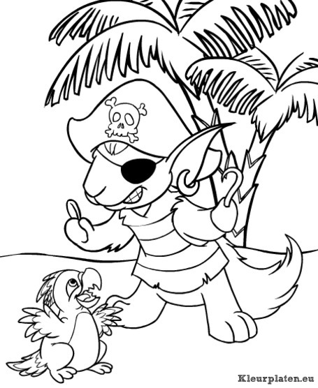 Neopets krawk eiland kleurplaten