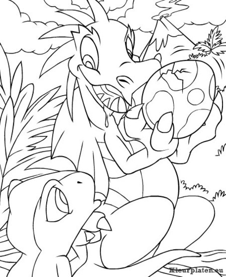 Neopets prehistorie kleurplaten
