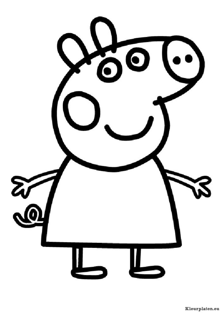 Peppa de big kleurplaat