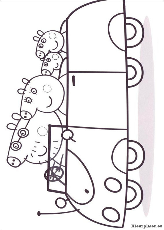 Peppa de big kleurplaten