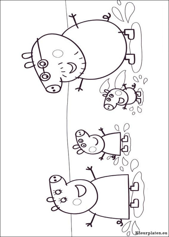 Peppa de big kleurplaten
