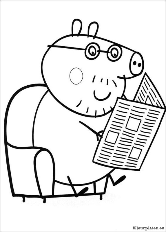 Peppa de big kleurplaten