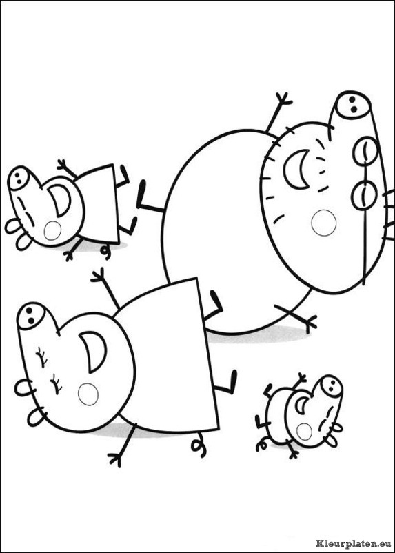Peppa de big kleurplaten