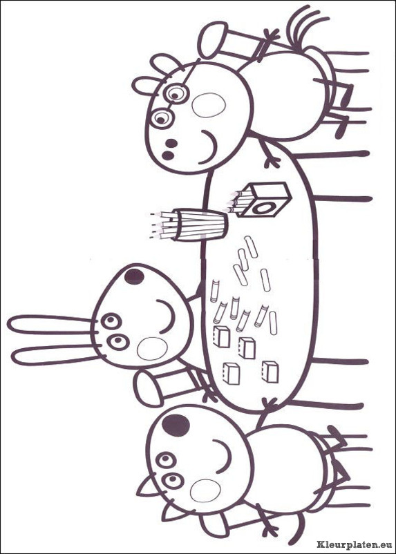 Peppa de big kleurplaten