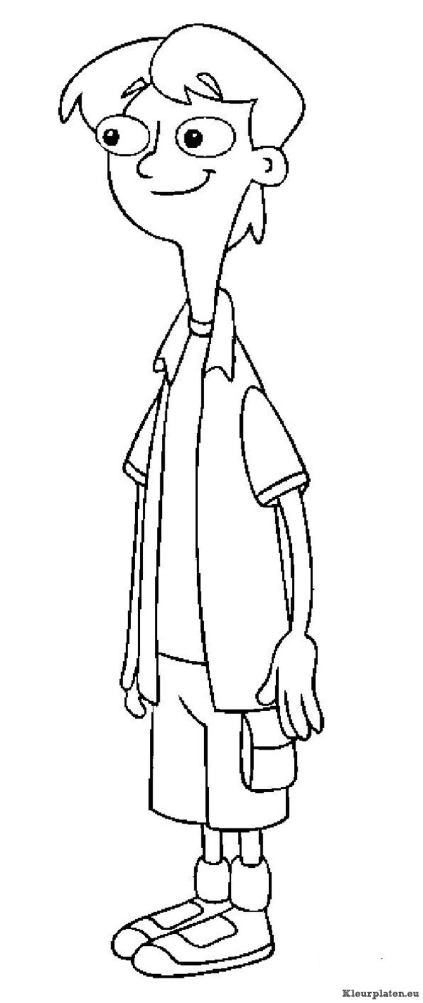 Phineas en ferb kleurplaten
