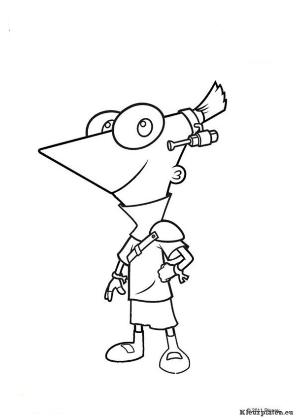 Phineas en ferb kleurplaten