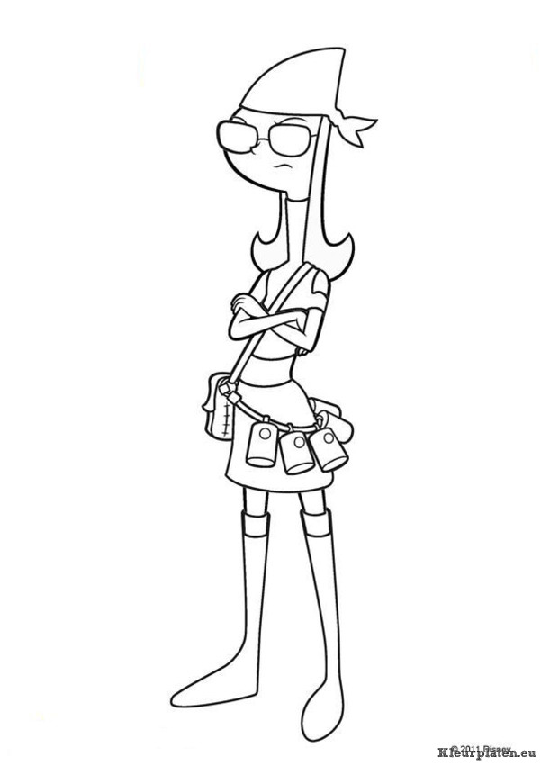 Phineas en ferb kleurplaten