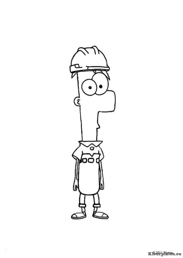 Phineas en ferb kleurplaten