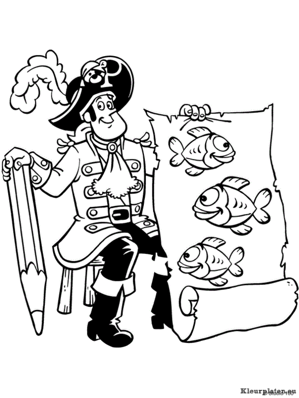 Piet piraat kleurplaten