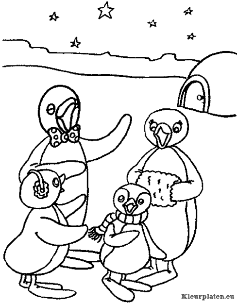 Pingu kleurplaten