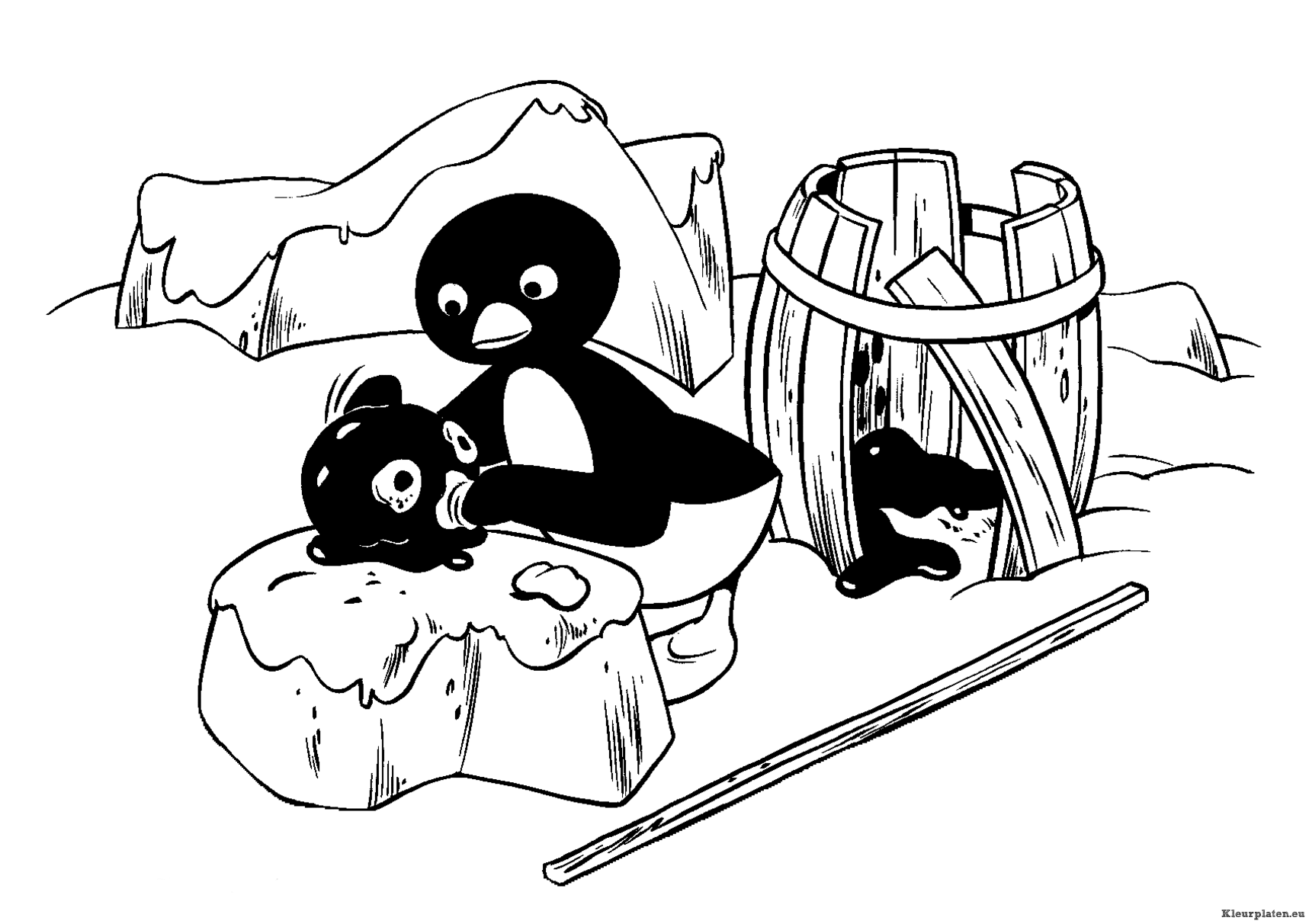 Pingu kleurplaten