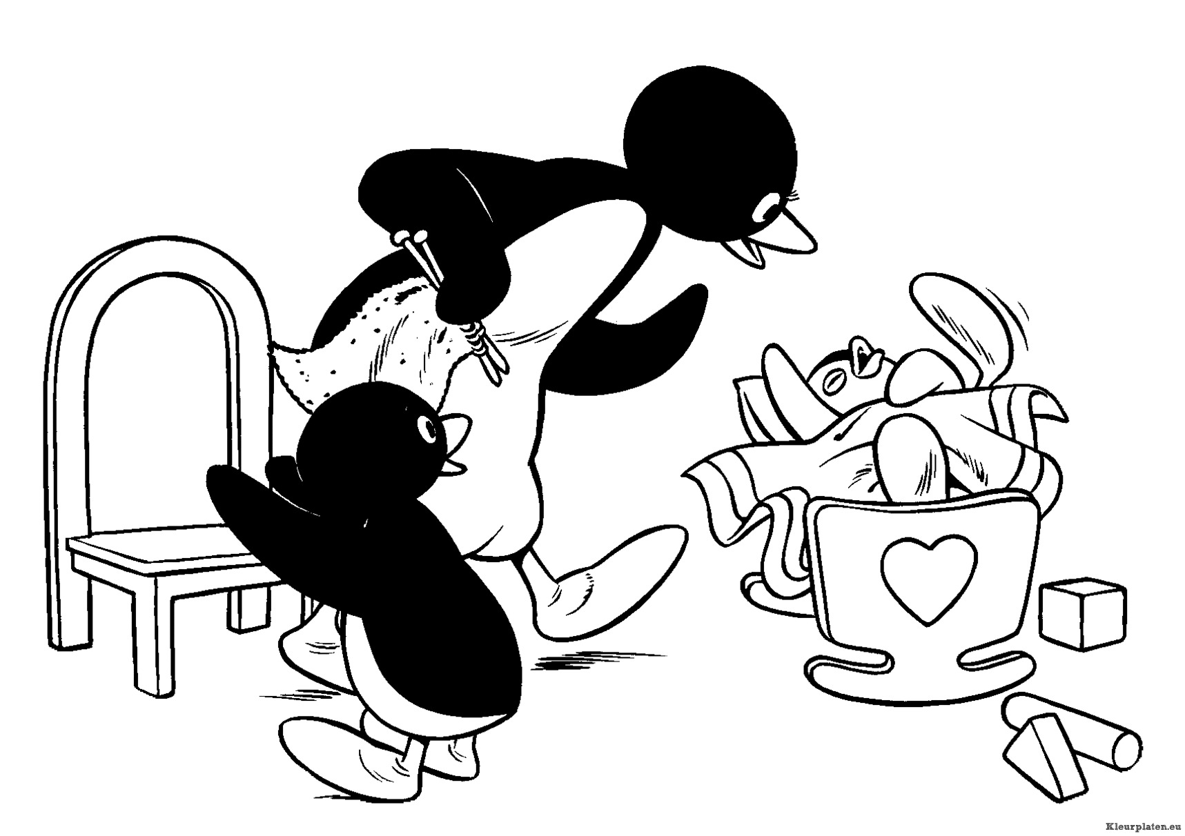 Pingu kleurplaten