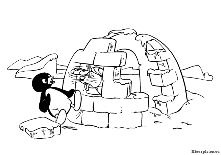 Pingu kleurplaten