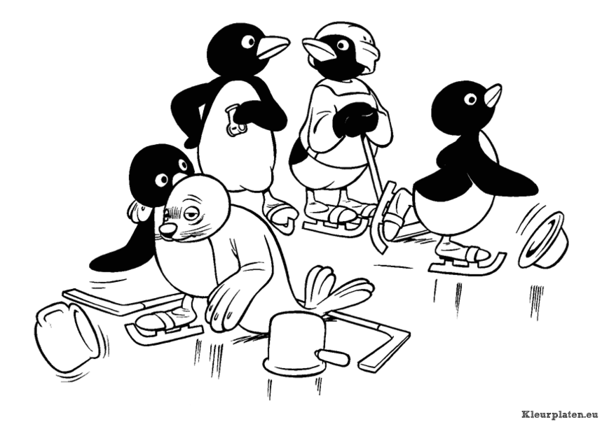 Pingu kleurplaat