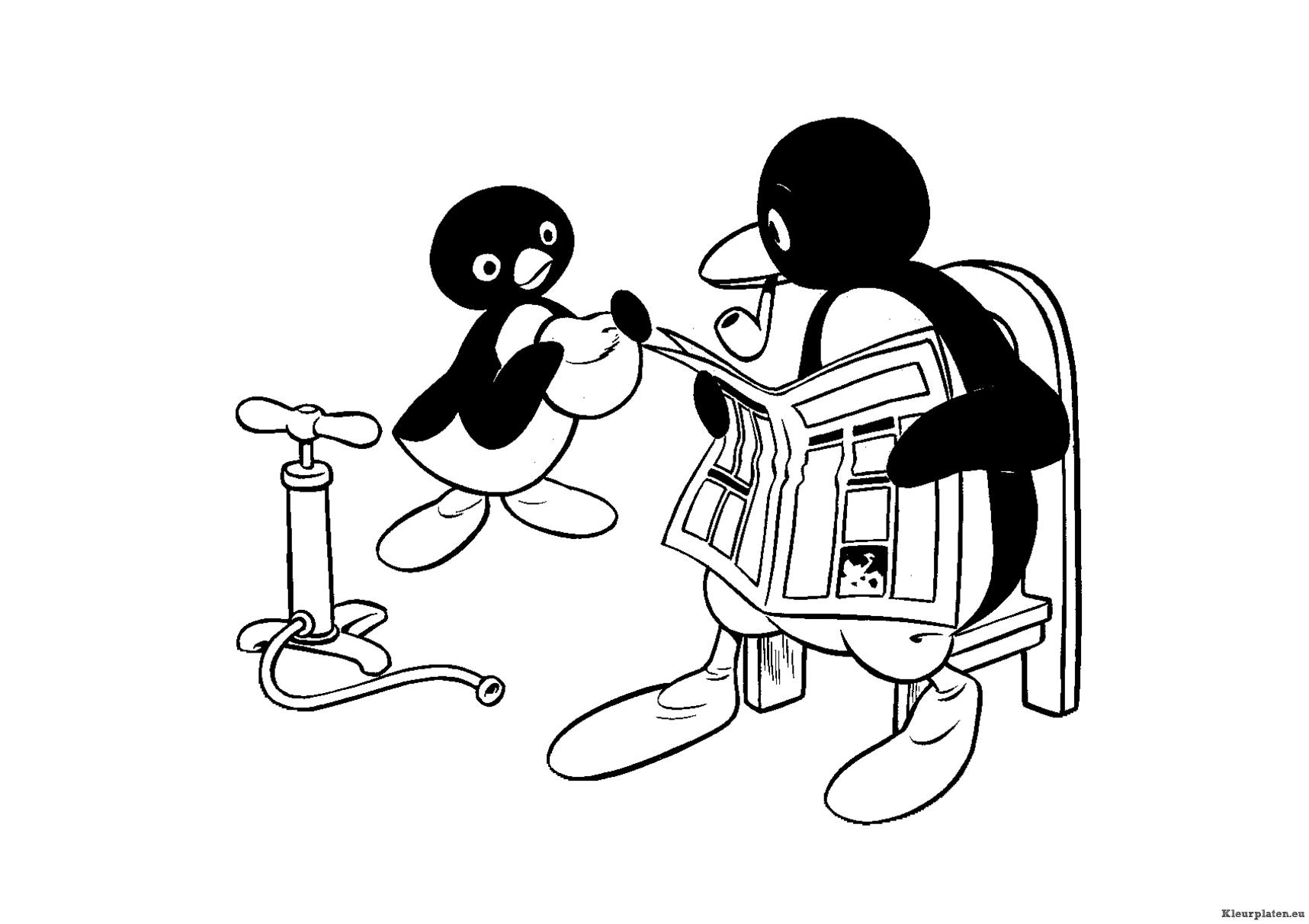 Pingu kleurplaten