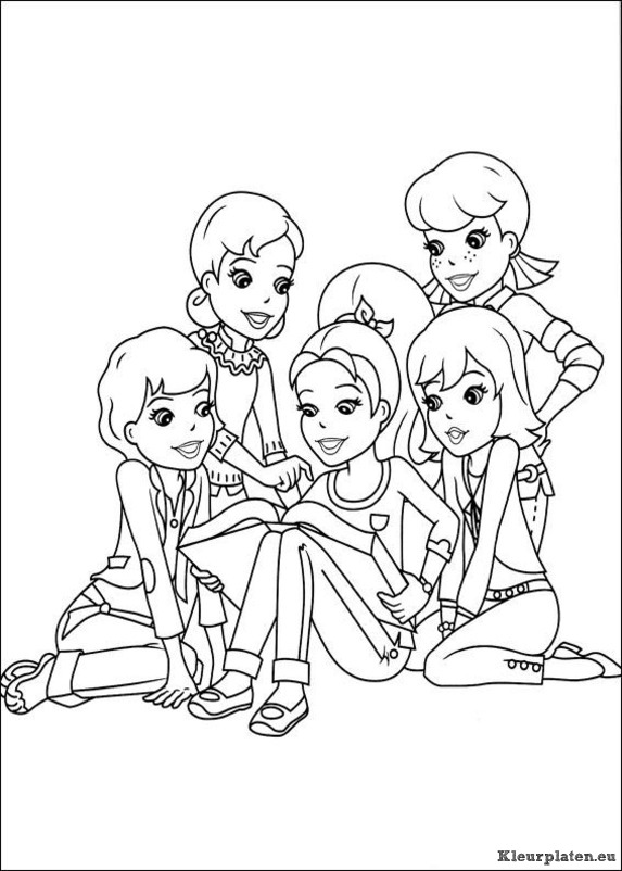 Polly pocket kleurplaten