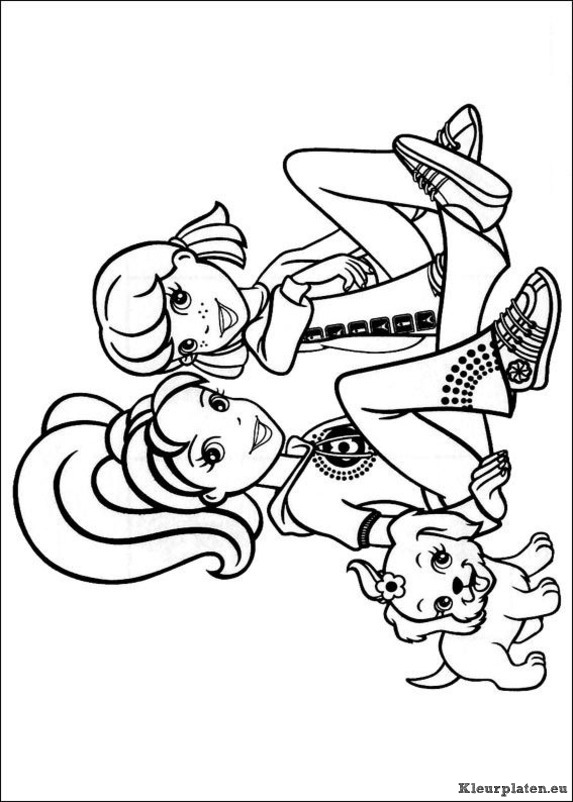 Polly pocket kleurplaten