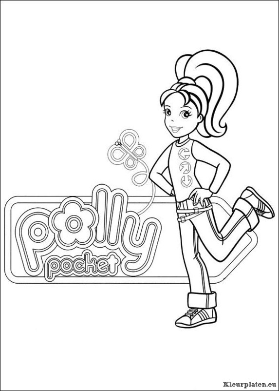 Polly pocket kleurplaat