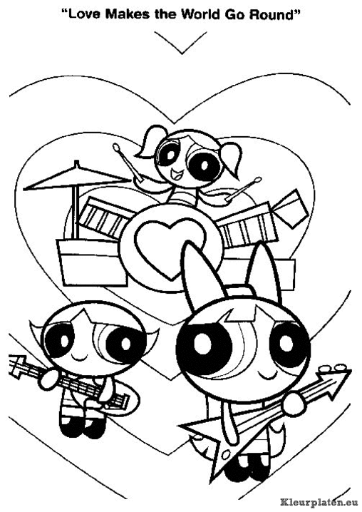 Powerpuff kleurplaten