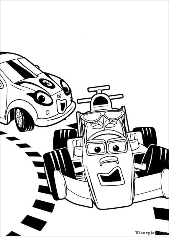 Roary de racewagen kleurplaten