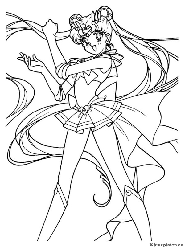 Sailor moon kleurplaat