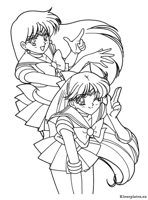 Sailor moon kleurplaat