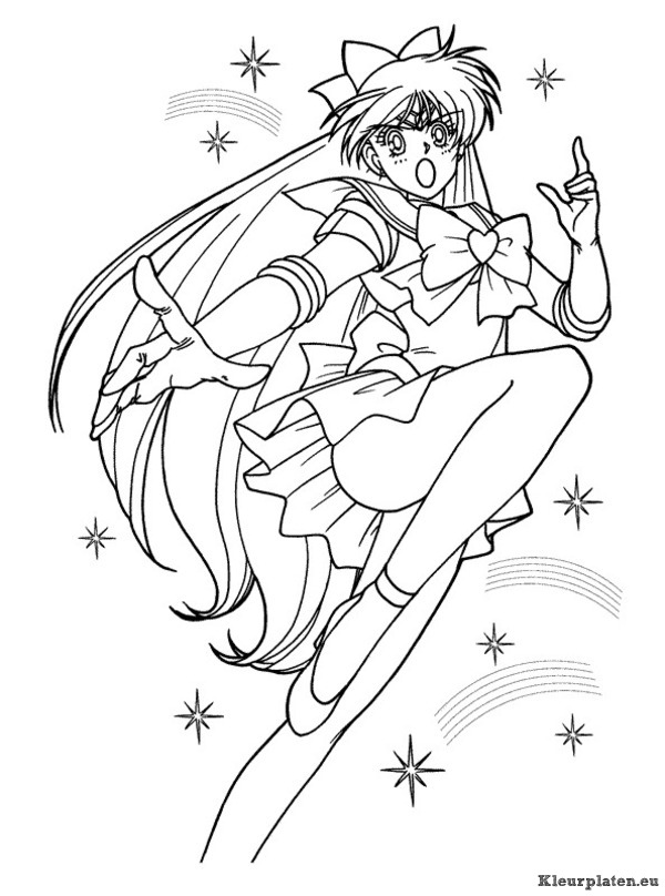 Sailor moon kleurplaat