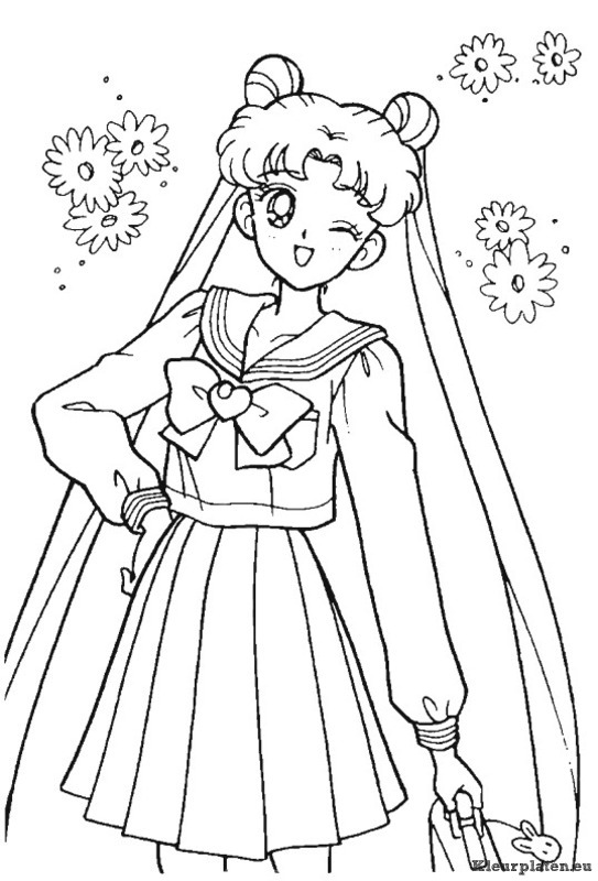 Sailor moon kleurplaat