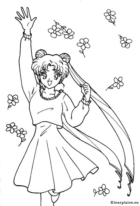 Sailor moon kleurplaat