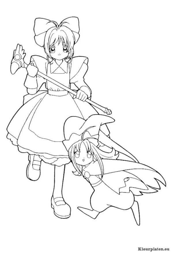 Sakura kleurplaten