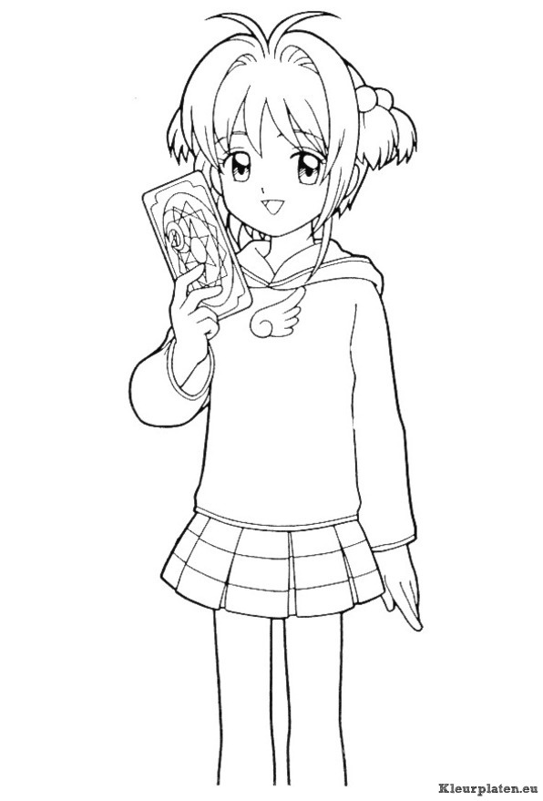 Sakura kleurplaten